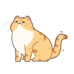 Cat mascot of a cat cafe in Singapore